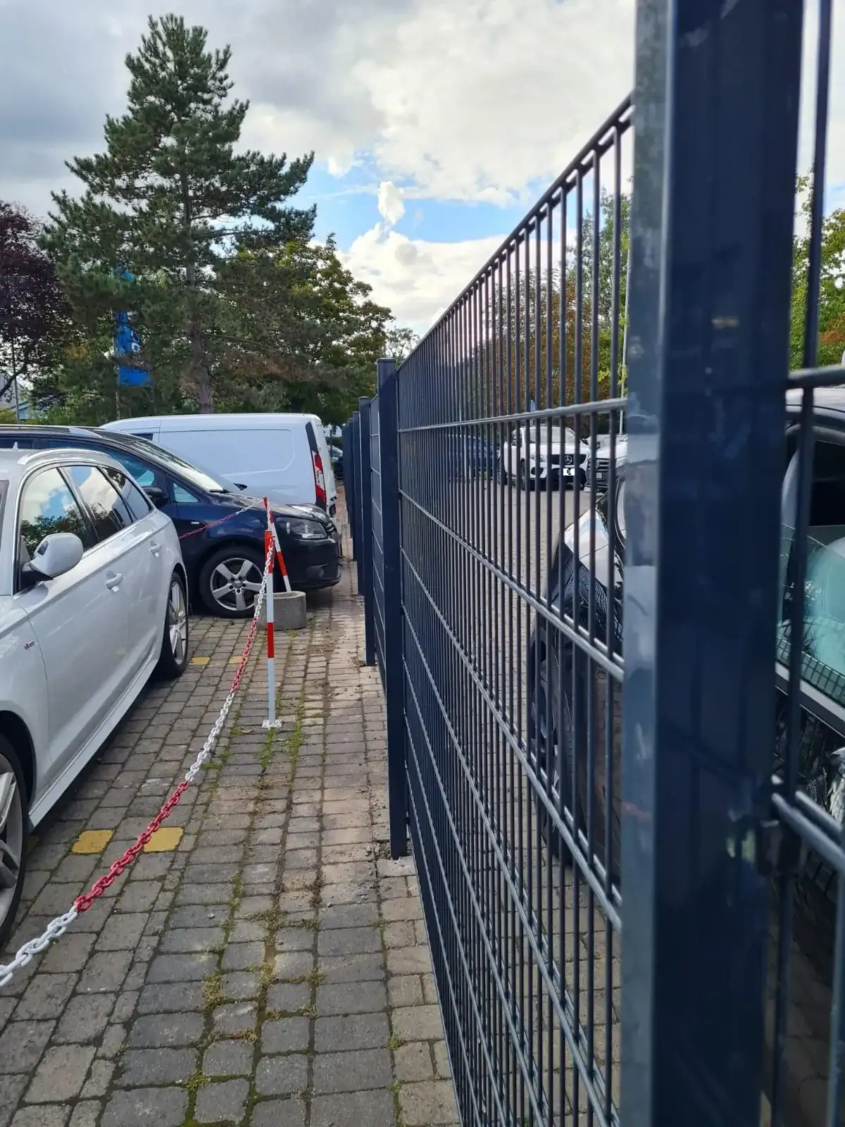 Zaunverlauf entlang der Betriebsfläche in Kelkheim